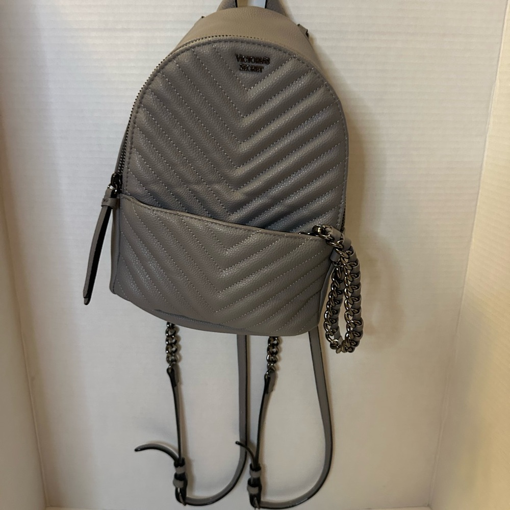 Victoria's Secret Charcoal Quilted Backpack